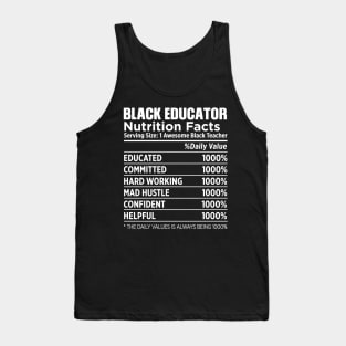 Black Educator Nutrition Tank Top